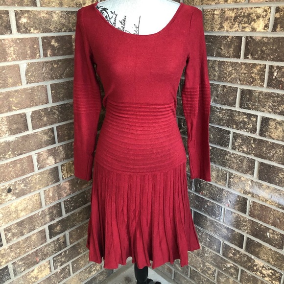 Max Studio Dresses & Skirts - Max Studio Red Sweater Dress Fit-and-Flare